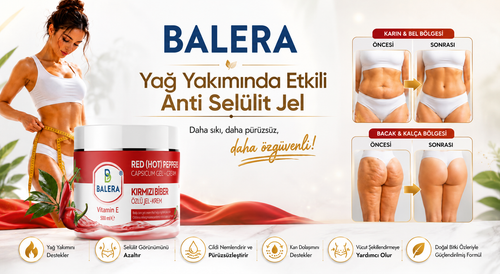 Balera 3'lü Etki:Kırmızı Biber Özlü Sıkılaştırıcı&selülit karşıtı Jel-Krem(500ml)