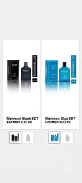 Gabrini Richmen Eau De Toilette - Maskülen Erkek Parfüm Seti (Mavi & Siyah)